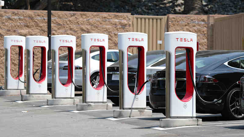 How long does it take to charge a Tesla at a public charging station?