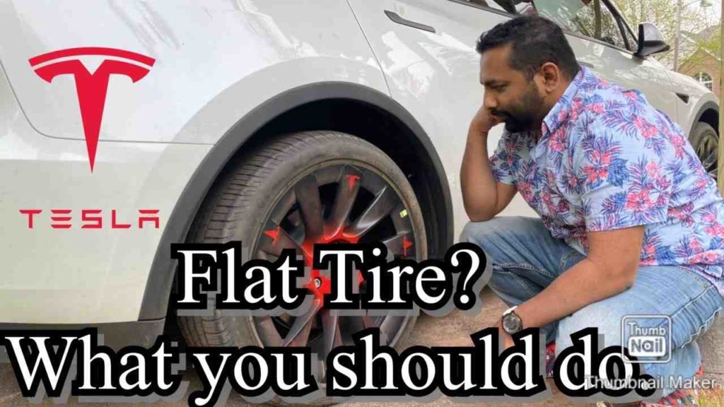 What happens if you get a flat in a Tesla? EV News Network