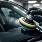 Polishing perfection on a car windshield